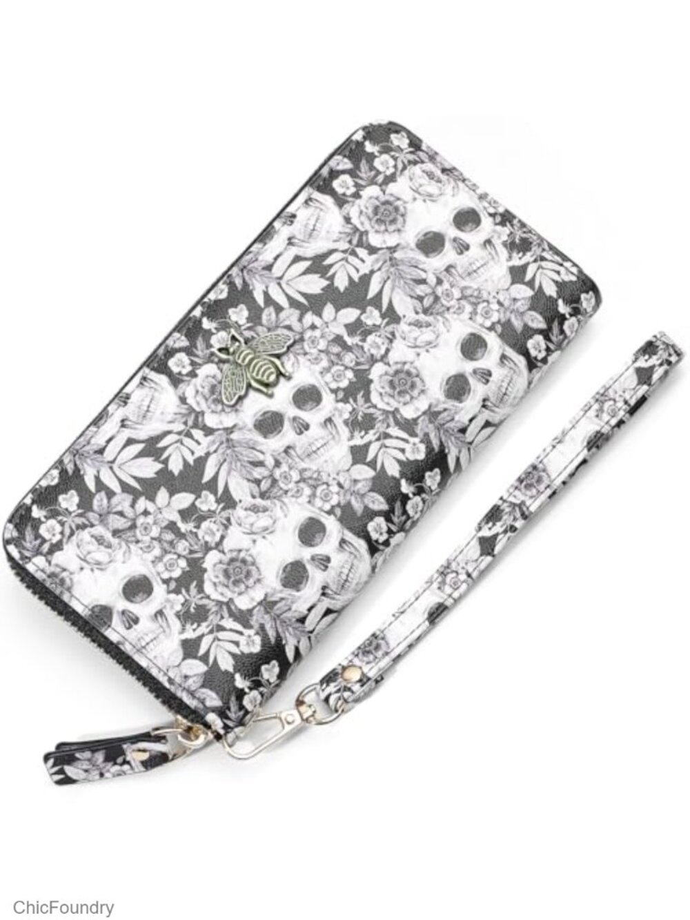 RFID Blocking PU Leather Wristlet Wallet Clutch